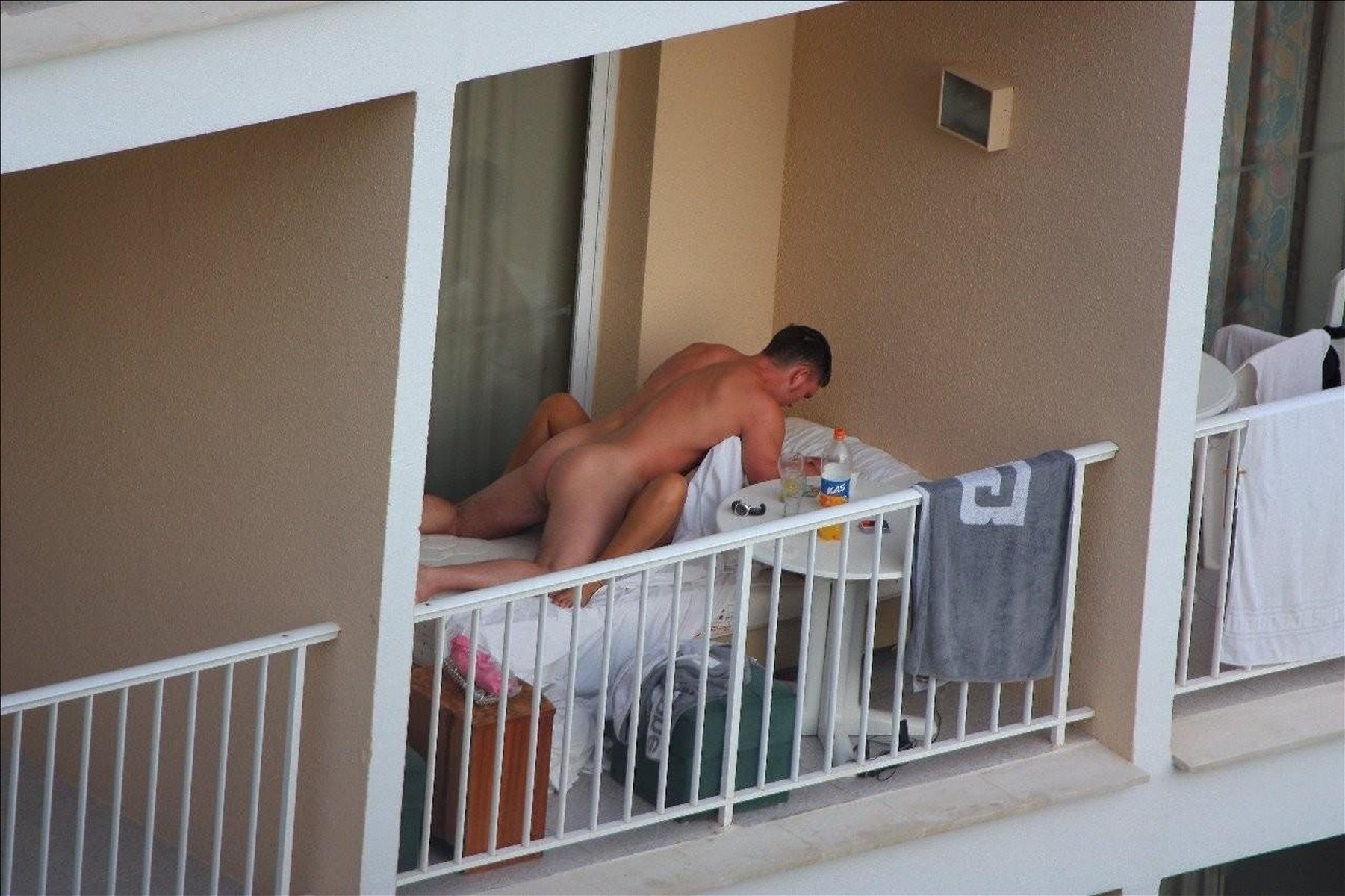 Caught naked on camera