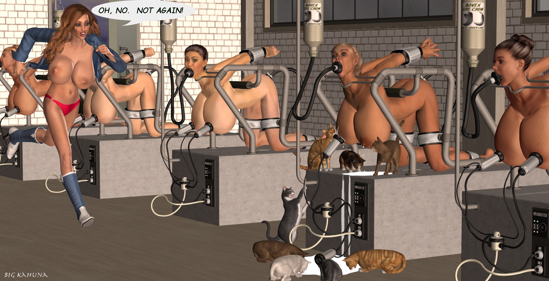 Milking machine porn comics
