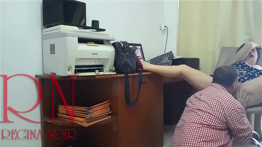 Voyeur Boss secretly films hot Office girl Masturbate